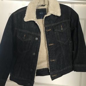 Boys Gap Sherpa Lined Denim Jacket